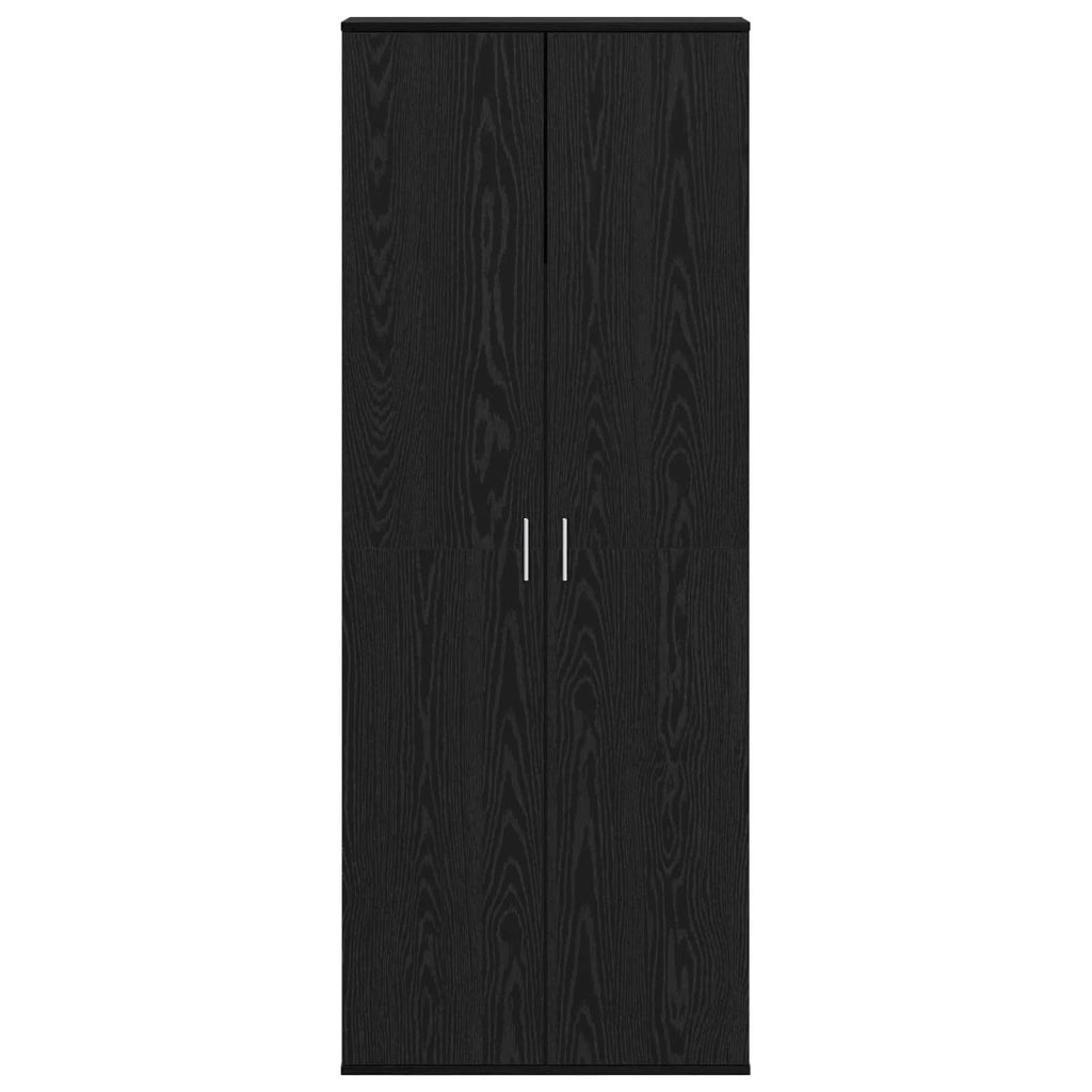 Credenza Rovere Nero 70 x 33.5 x 180 cm Legno multistrato 3365566