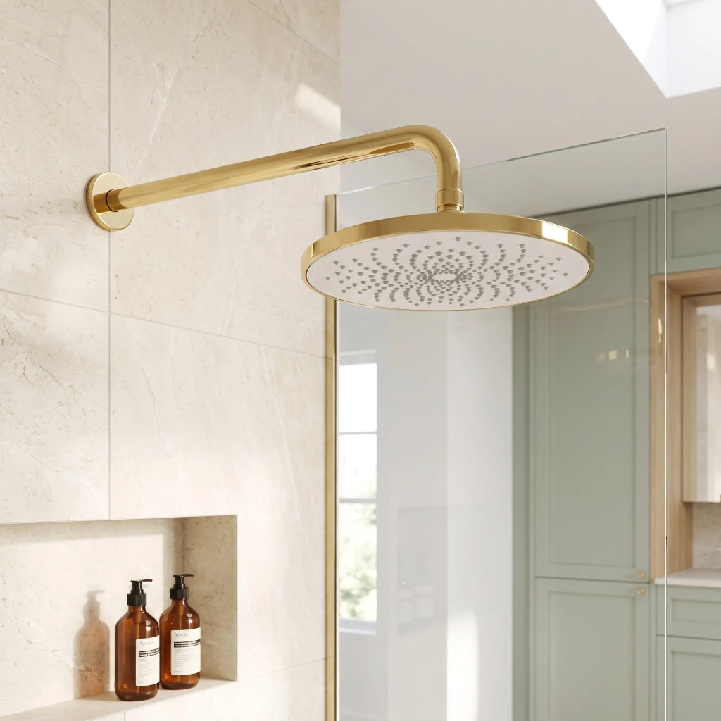 Soffione Doccia Rotondo Rea Js-021 Gold Brush
