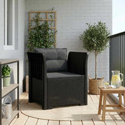 Sedia da giardino-Poltrona a 1 Posto con Cuscini Aspetto Rattan PP Antracite 771246