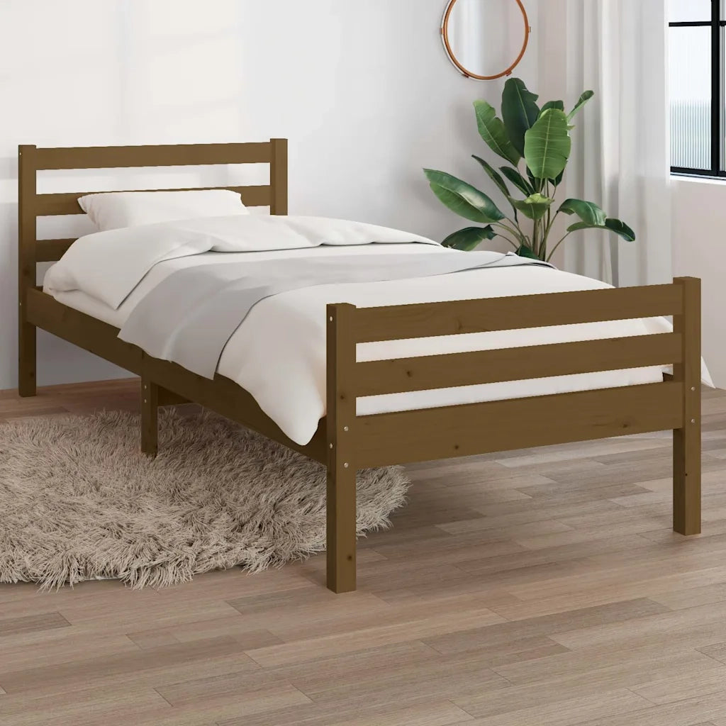 Giroletto senza Materasso-Struttura Letto Ambra in Legno Massello 75x190 cm 242527