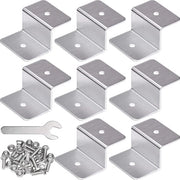 Supporto per pannelli solari, 8 pezzi, supporti Z in alluminio per fissaggio pannelli solari, supporto con viti e viti, per camper, barche, tetti, campeggio, furgoni.