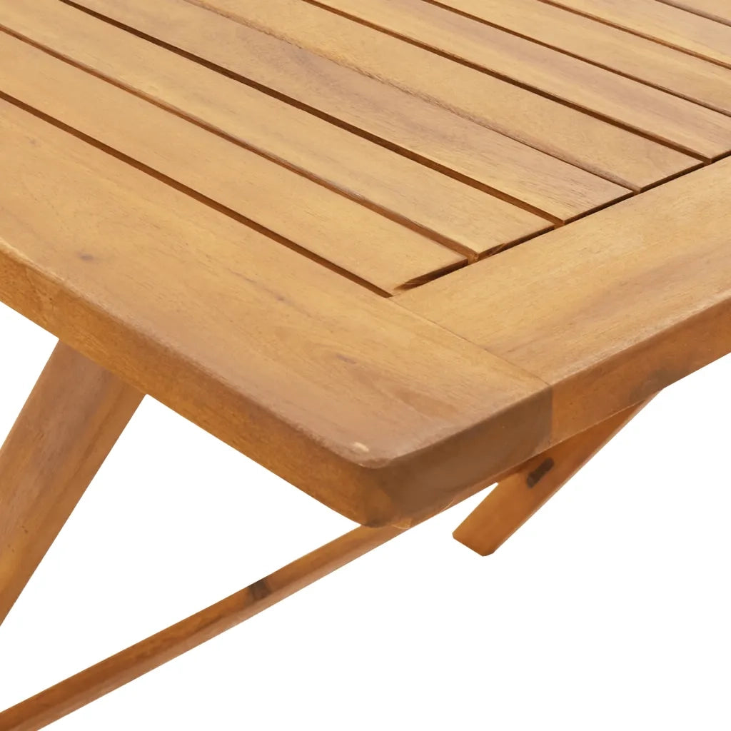 Set Pranzo Giardino 5pz Blu e Bianco Tessuto e Legno Massello 3281789