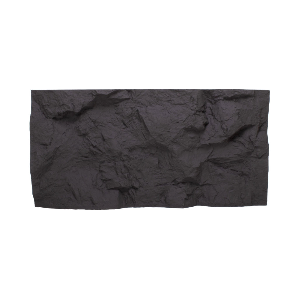 Rushmore - Set 2 pannelli decorativi 3D da parete 120x60x9 cm effetto pietra in PU Grigio Antracite