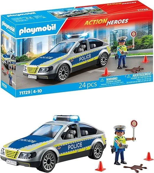 PLAYMOBIL | Action Heroes | Auto della Polizia | Macchina giocattolo,Età 4-10 anni