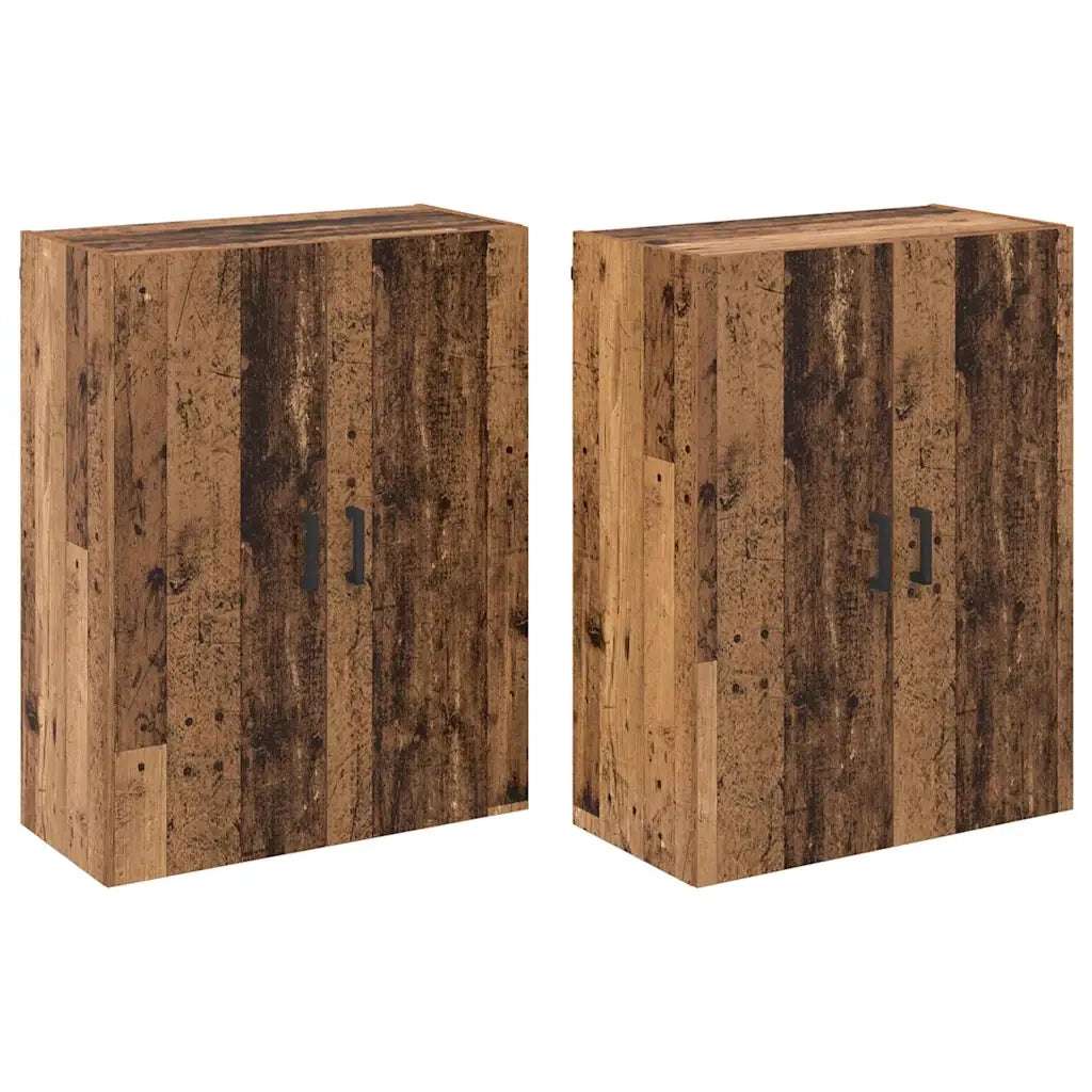 Mobiletto a muro 2 pcs Legno vecchio 69,5 x 34 x 90 cm