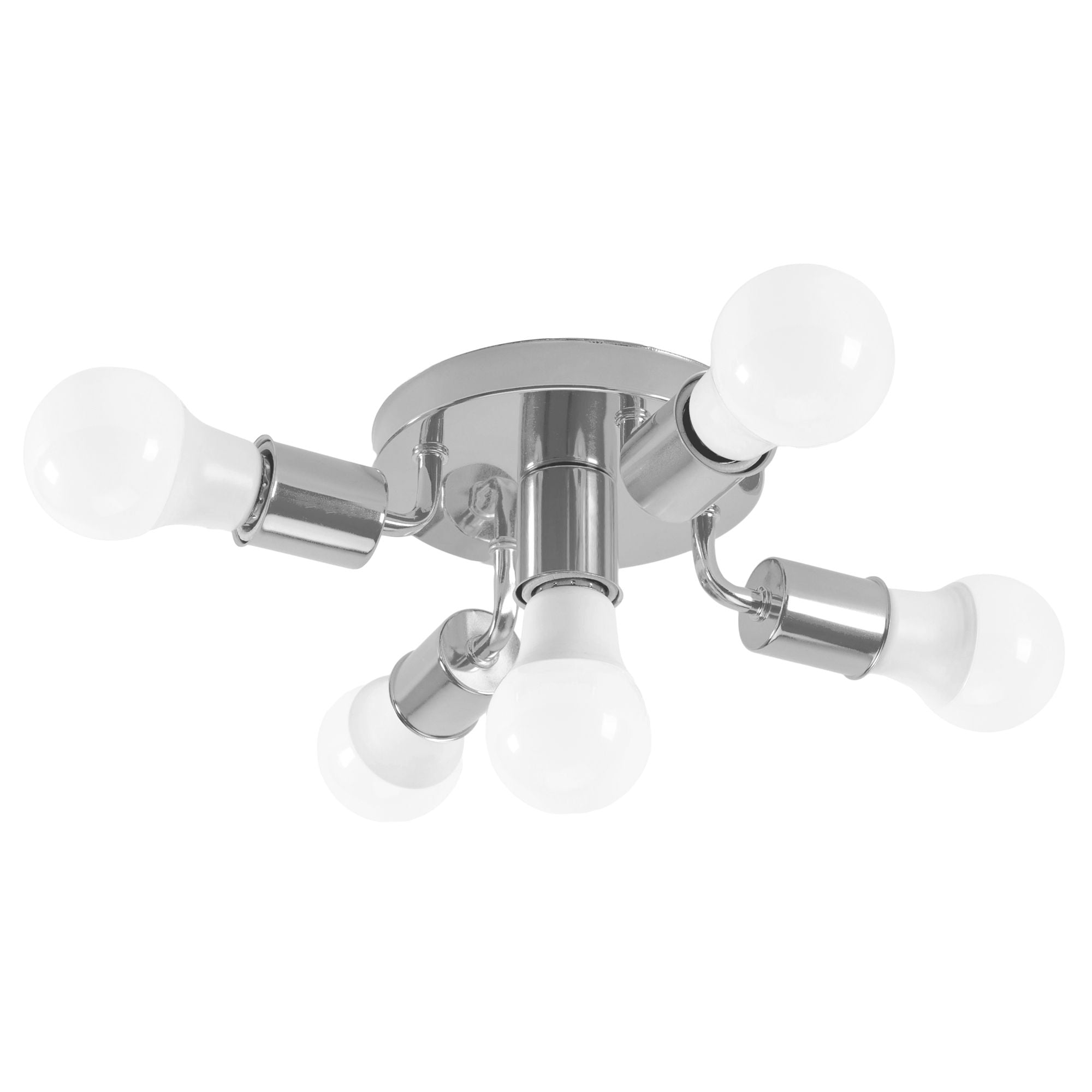 Plafoniera Riflettore Metallo APP707-5C Cromo