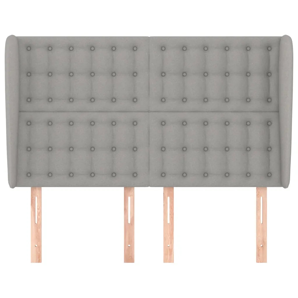 Testiera ad Orecchio Grigio Chiaro 147x23x118/128 cm in Tessuto 3118388