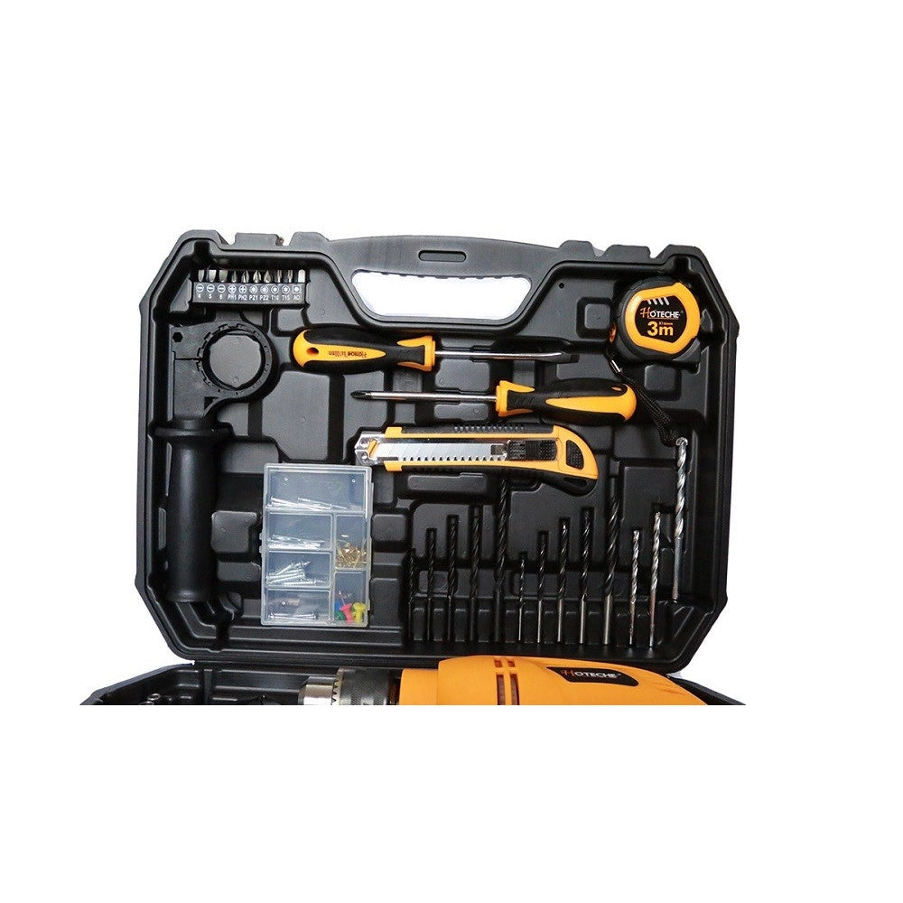 Trade Shop - Trapano A Percussione 600w Con Valigia 101 Accessori Mandrino 13mm 0-2700min Rpm -