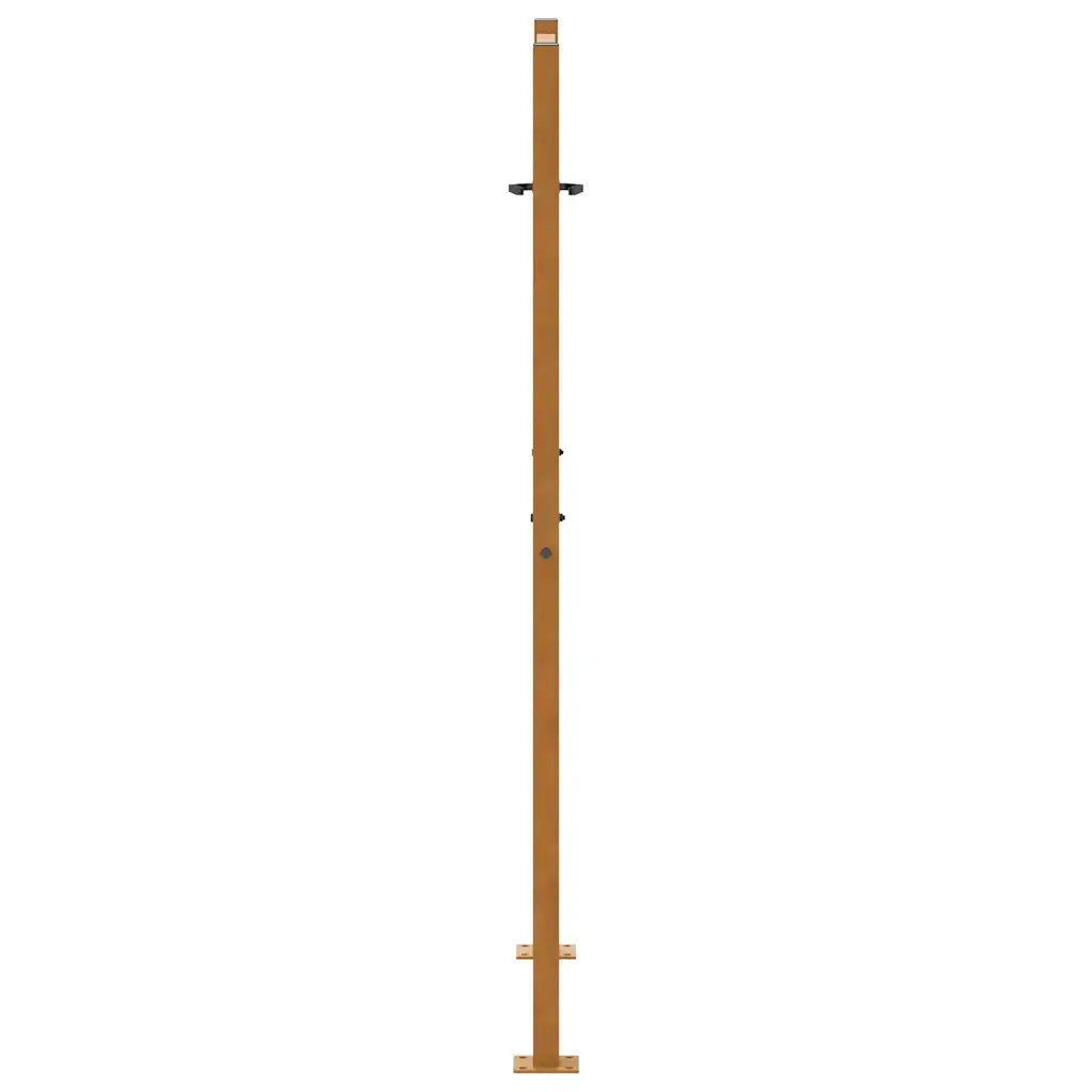 vidaXL Cancello da Giardino 105x155 cm Acciaio Corten Design a Foglia