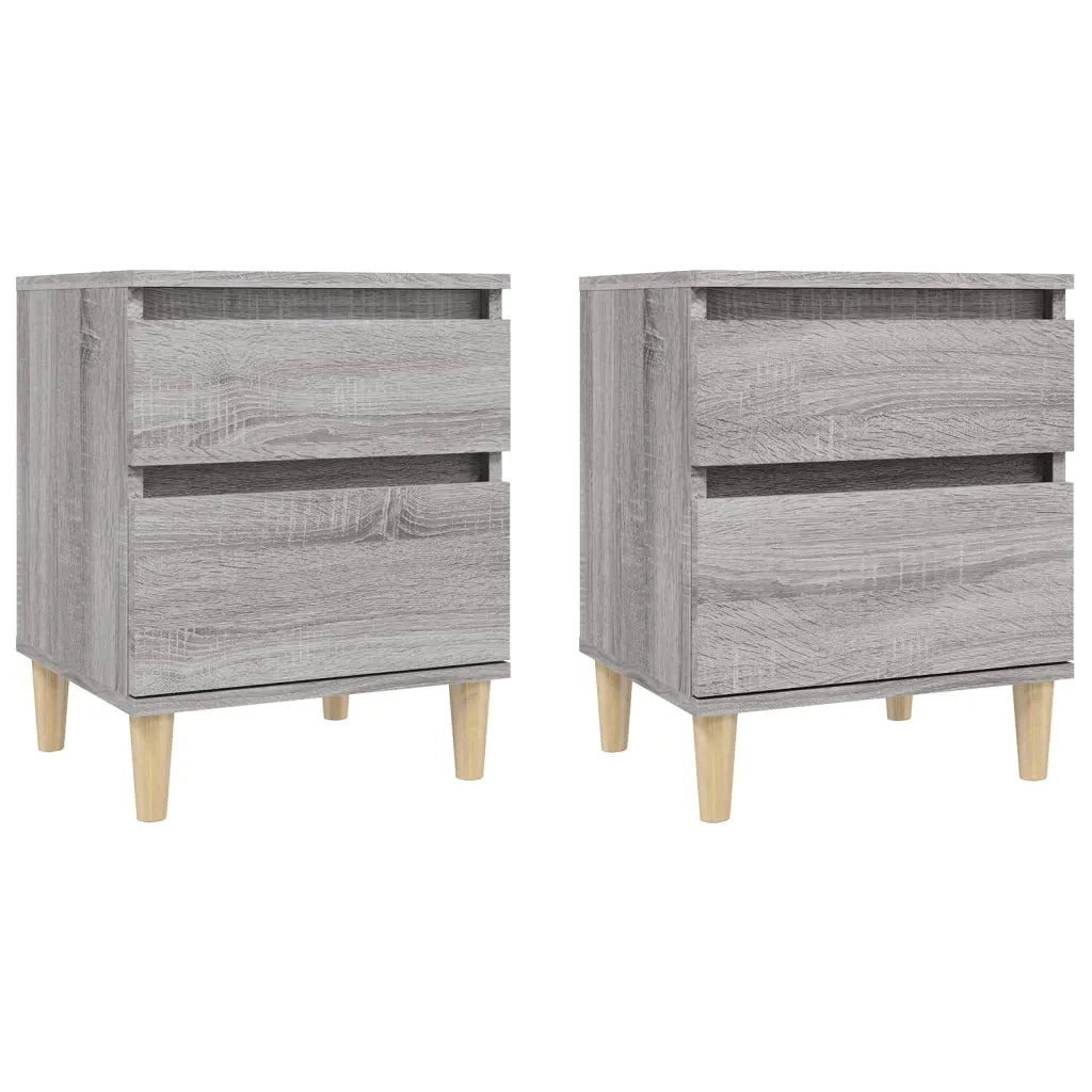 Comodino 2 pz Grigio Sonoma 40x35x50 cm cod mxl 34523