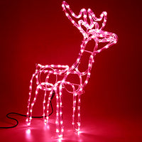 RENNA LUMINOSA DI NATALE A LED NATALIZIA DECORAZIONE LUCI ESTERNO CON MOVIMENTO Rosso