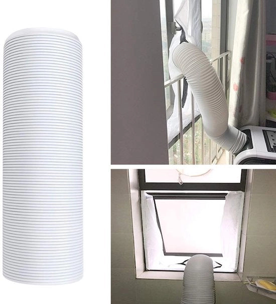 Sostegno Flexibile per Condizionatore d'Aria Portatile - 13cm/2M - Materiale di Alta Qualità - Facile da Installare - Sostegno per Condizionatore d'Aria