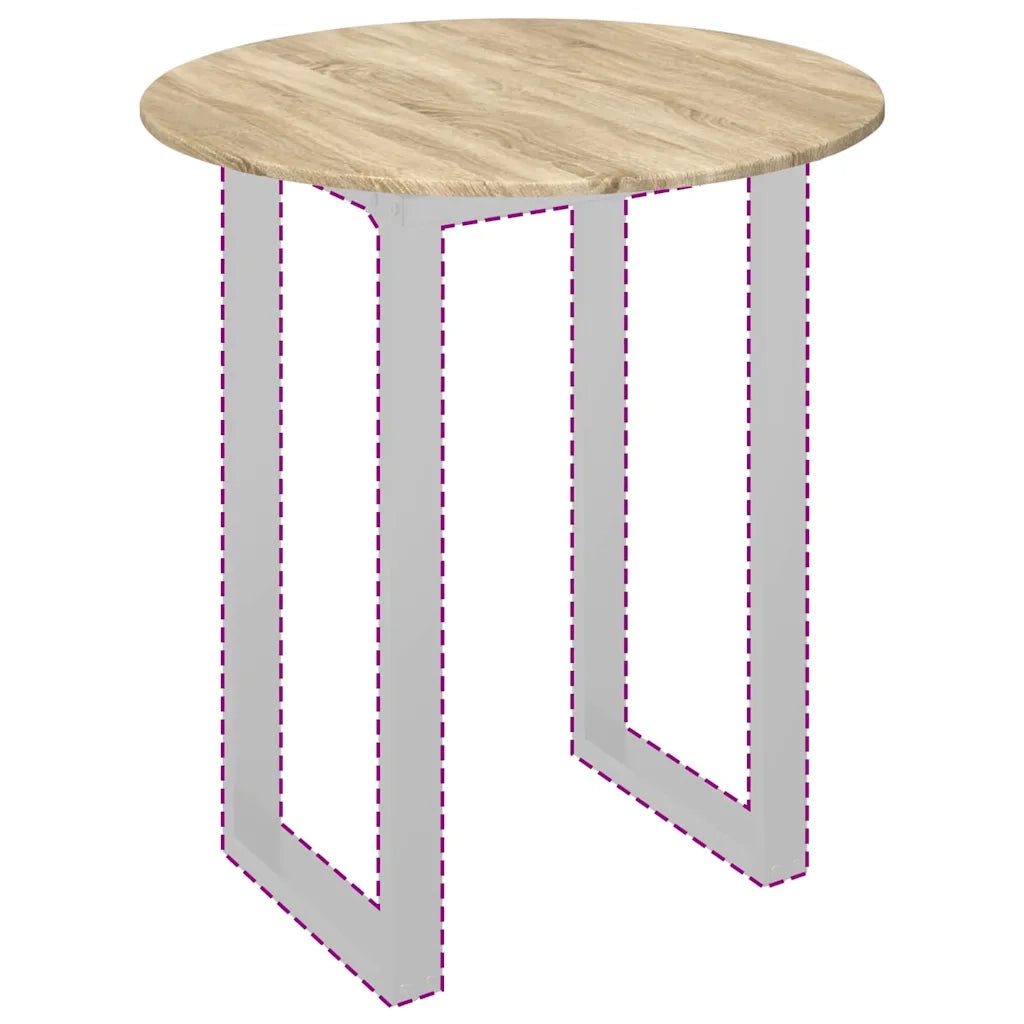 Piano del tavolo rovere sonoma Ø 80 x 1,5 cm Legno multistrato