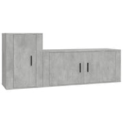 Set di Mobili Porta TV 2 pz | Armadietto TV | Mobile Porta TV Grigio Cemento in Legno Multistrato