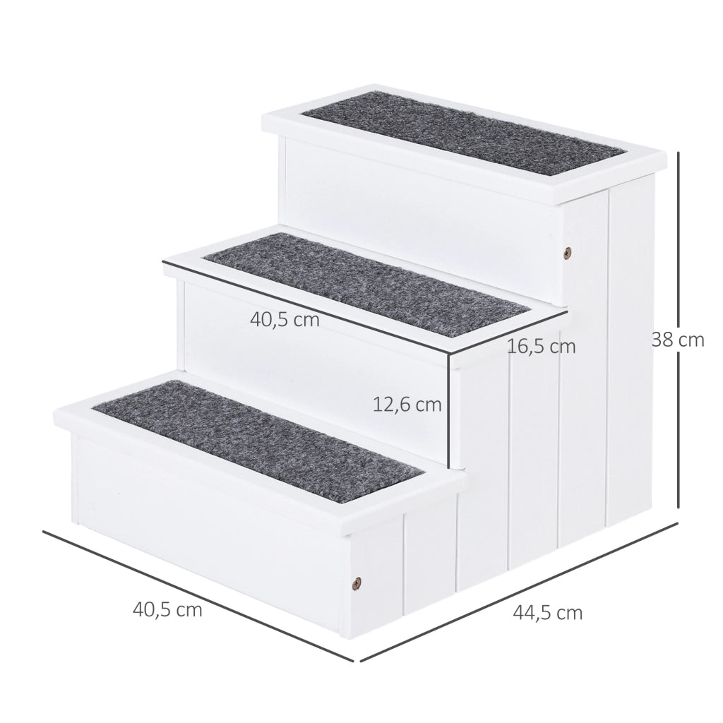 Scala per Cani 3 Gradini 38 cm ¨C zephmum ¨C Bianco