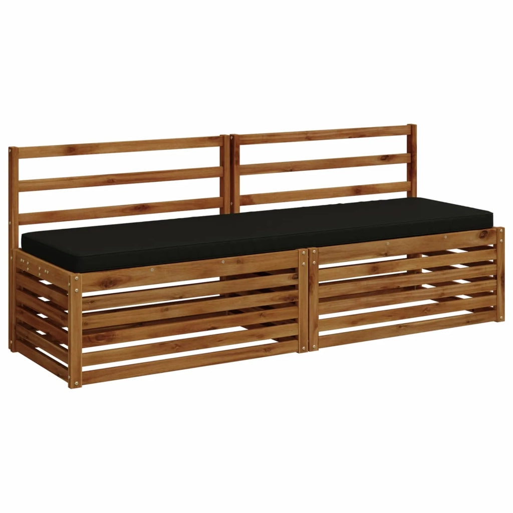 Cuscini per Panchina a 2 Pezzi VUGHT 2 pz 100% Poliestere Nero 952111