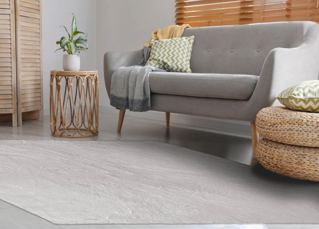 Tappeto Peloso In Pelliccia Ecologica Sagomato Modello Orsetto Varie Forme - 140x180cm - Perla