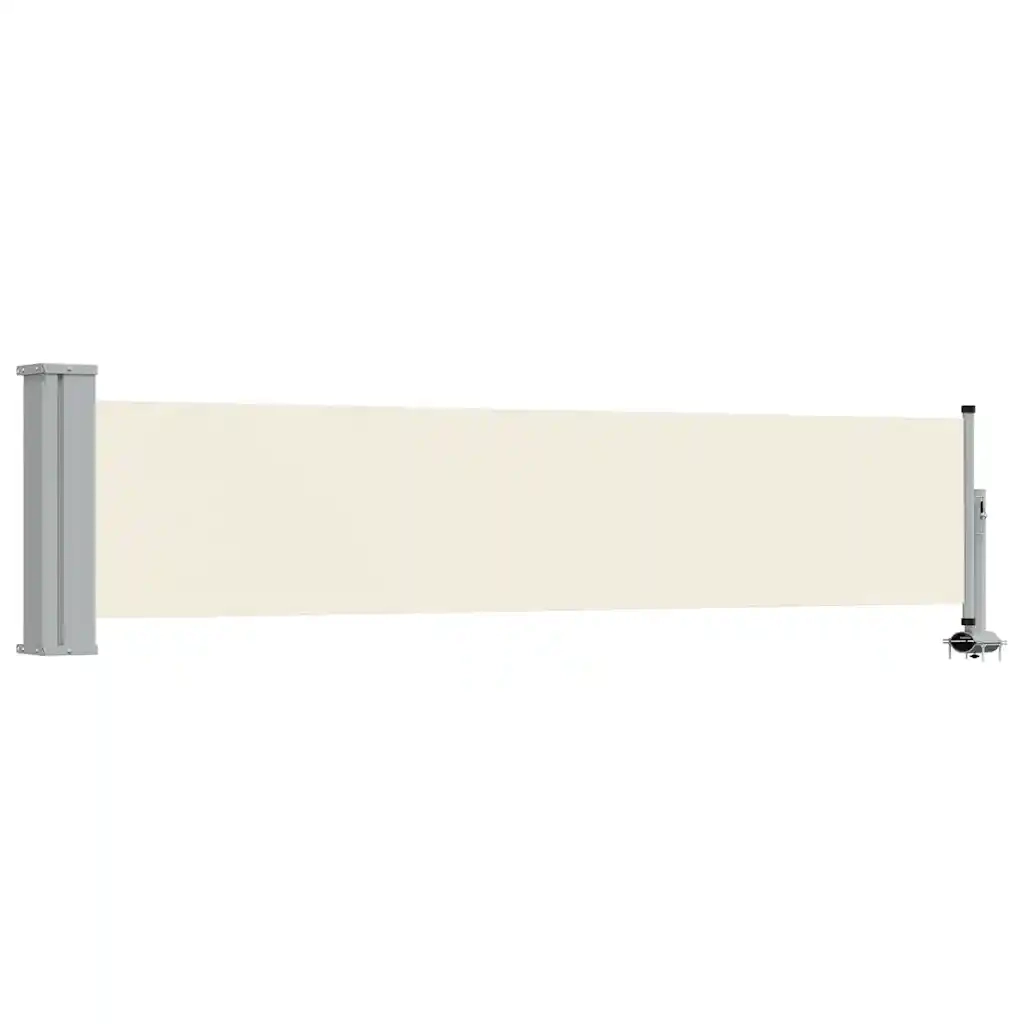 Tenda Laterale Retrattile per Patio 60x300 cm Crema 48353