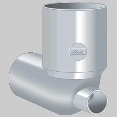 CURVA WC CON ATTACCO FRONTALE  Ø 100  40     NICOLL
