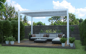 Pergola Bioclimatica 3x4 m in Alluminio Bianco