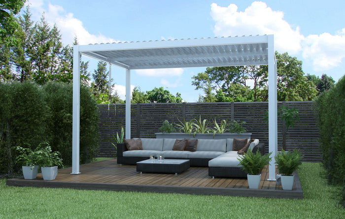 Pergola Bioclimatica 3x4 m in Alluminio Bianco