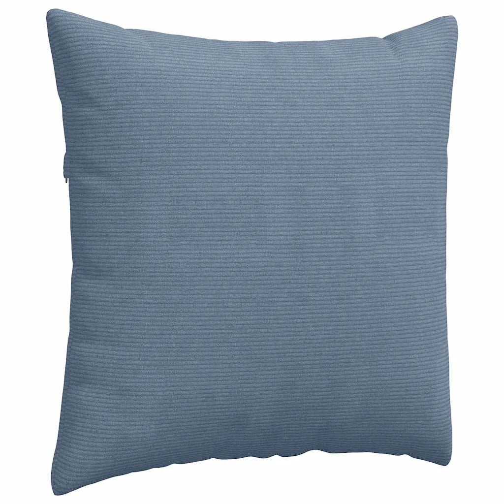 Cuscini da Divano 2 pz-Set di 2 Cuscini per Sofa Blu 80 x 80 cm Tessuto in Cords 923102