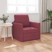 Sofa Letto 2-in-1 Rosso Borgogna 74x77x81 cm Tessuto
