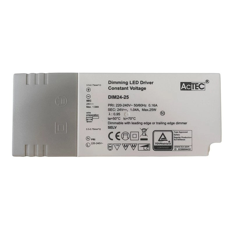 Alimentatore Dimmerabile Con Triac Dimmer Taglio di Fase DC 24V 25W Per Striscia Led 24V DIM24-25