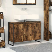 Mobile da Bagno con porta Quercia Fumosa 90 x 30 x 60 cm