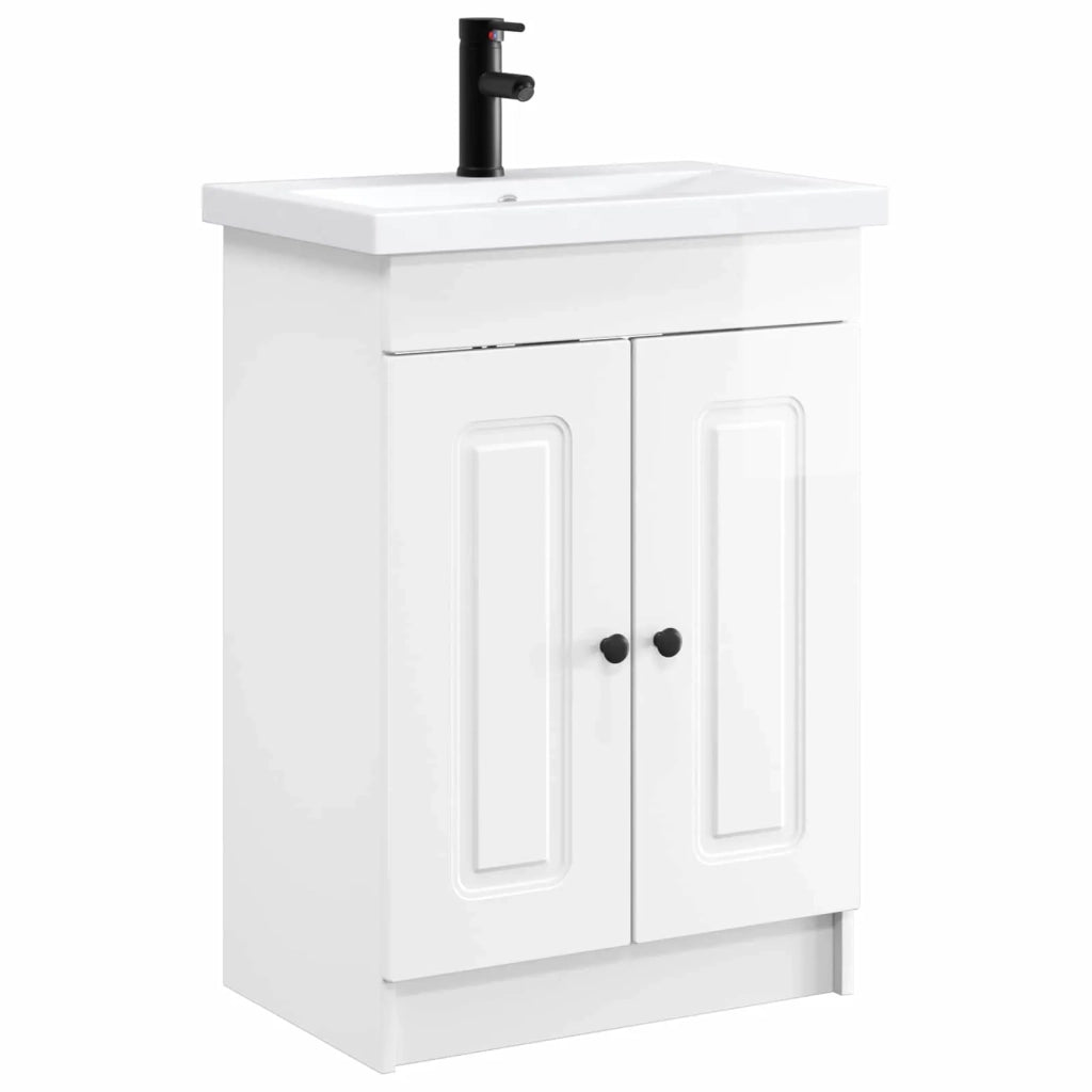Set di mobili per il bagno Bianco Lucido 56 x 37,5 x 81 cm 3404168