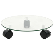 Carrelli Porta Piante 4 pz 28 cm Vetro Temperato Rotondi 3144028