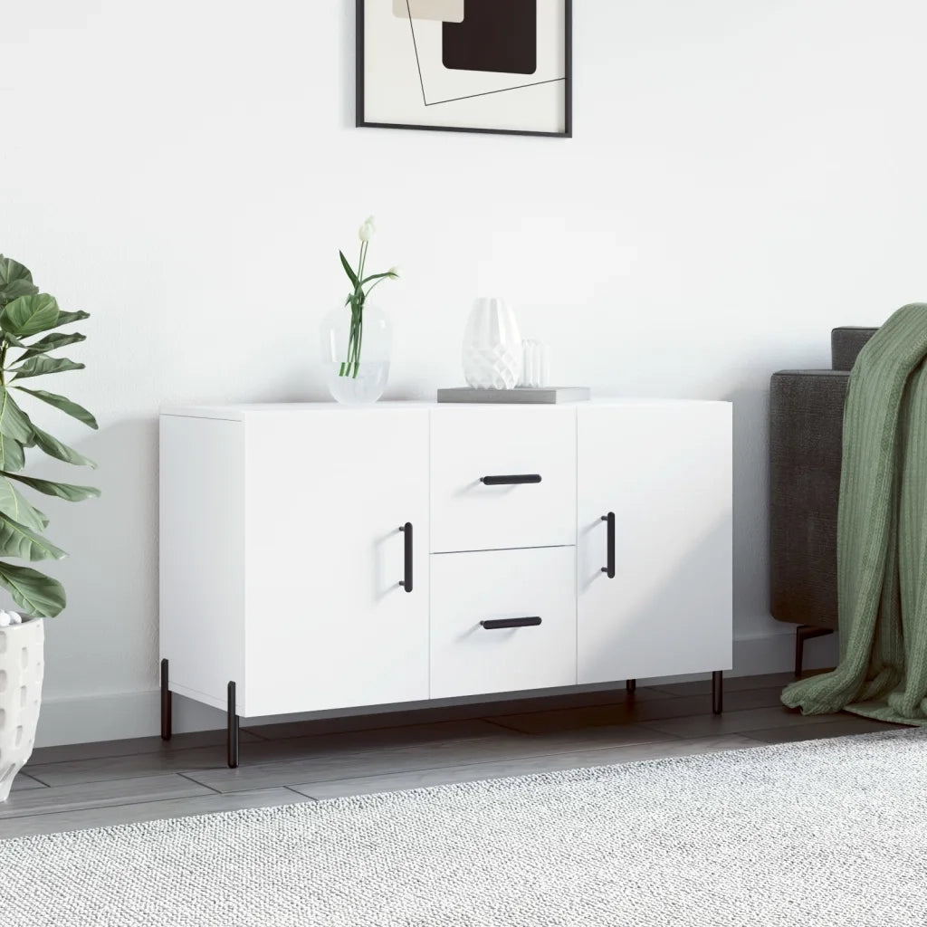Credenza-Buffet-Armadio da cucina Bianca 100x36x60 cm in Legno Multistrato 369966
