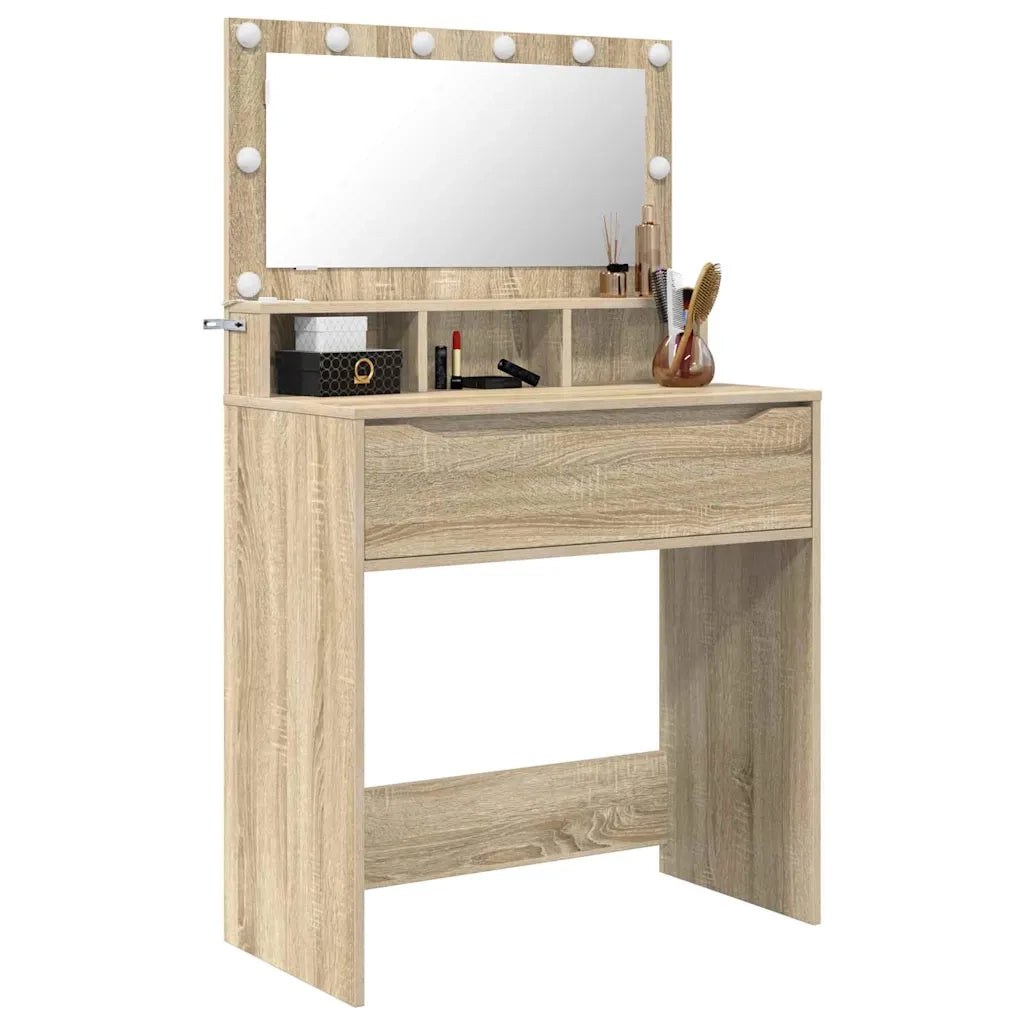 Tavoli da Trucco per Camera da Letto con cassetto Rovere Sonoma