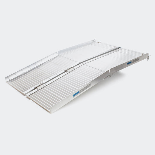 Set di 2 rampe per sedia a rotelle pieghevoli in alluminio 152,5 x 72 cm 270 kg Maximum Grigio 3416007