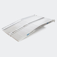 Set di 2 rampe per sedia a rotelle pieghevoli in alluminio 183 x 72 cm 270 kg massimo grigio 3416009