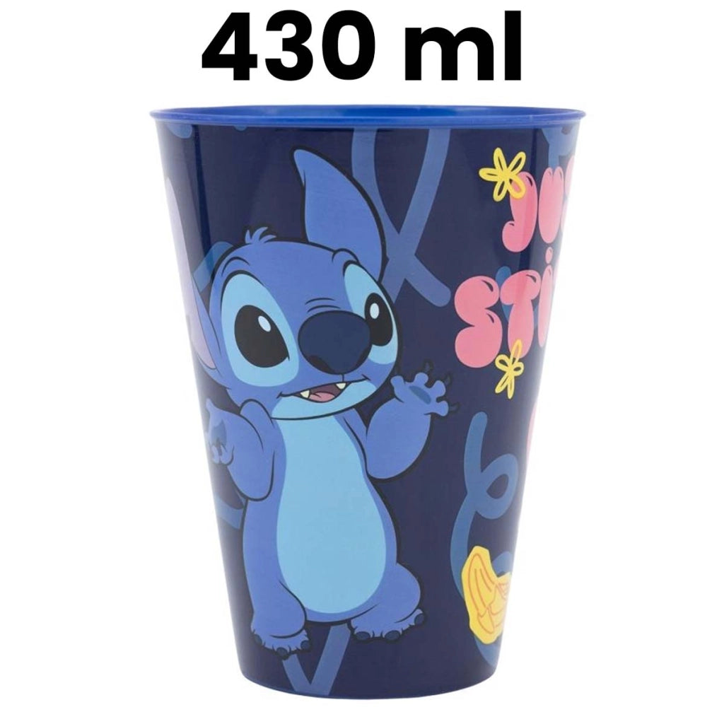 Bicchiere 430 ml per Bambini Stitch Collezione Palms Blu Disney