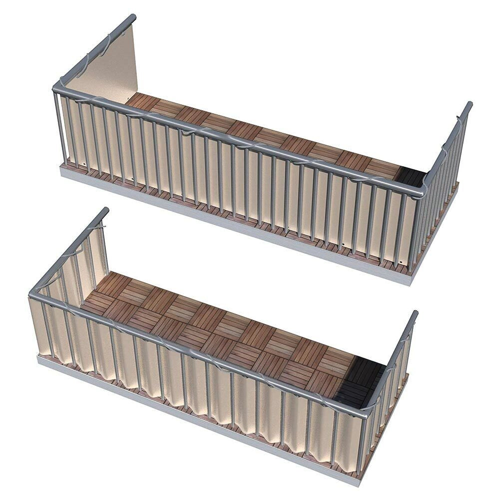 Telo Copertura Frangivista Frangivento Ringhiera Protezione Vento Balcone Beige
