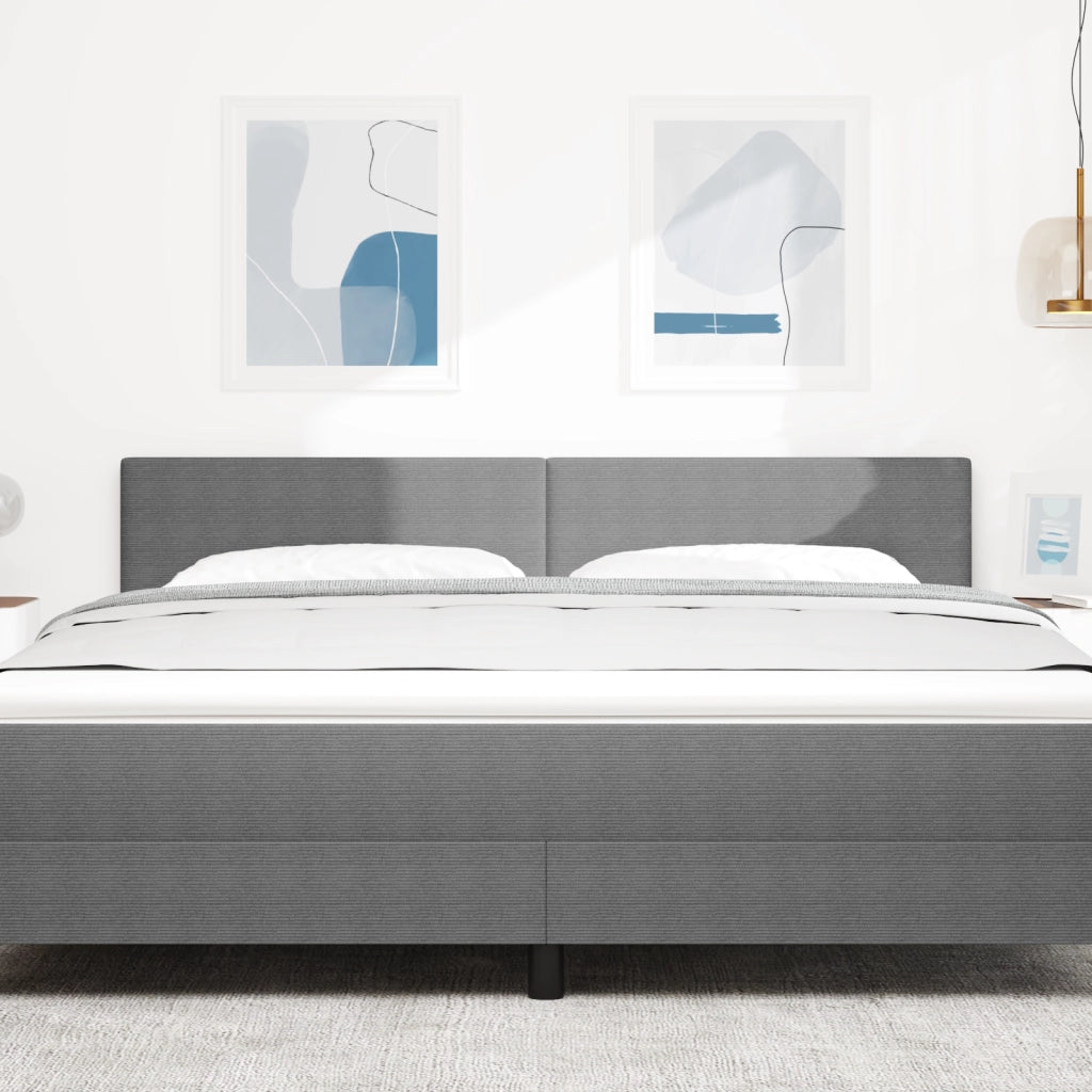 Testiera  Design Semplice Grigio Chiaro 180 cm in Tessuto Corduroy