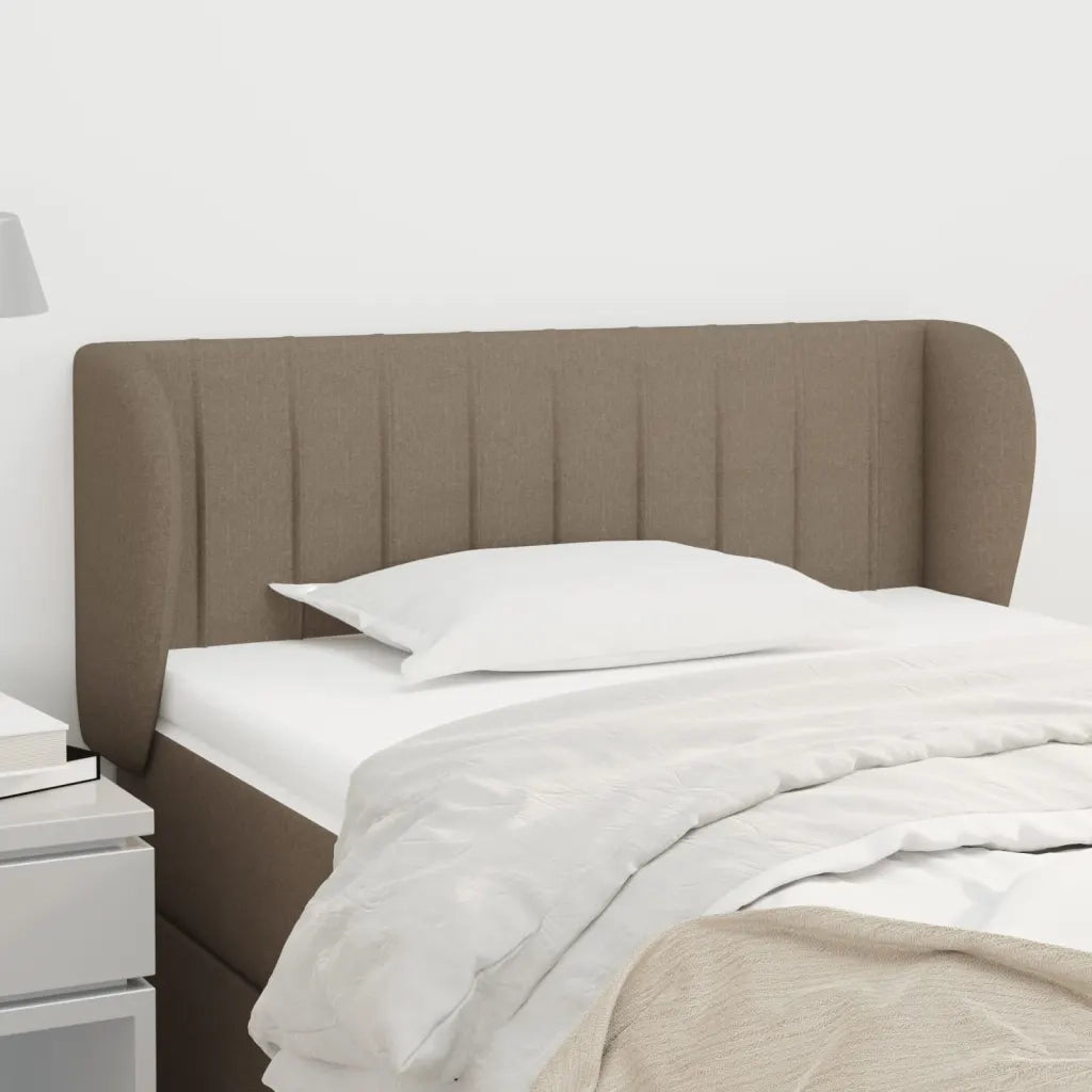 Testiera ad Orecchio-Testata con Orecchie Tortora 93x23x78/88 cm in Tessuto 383561