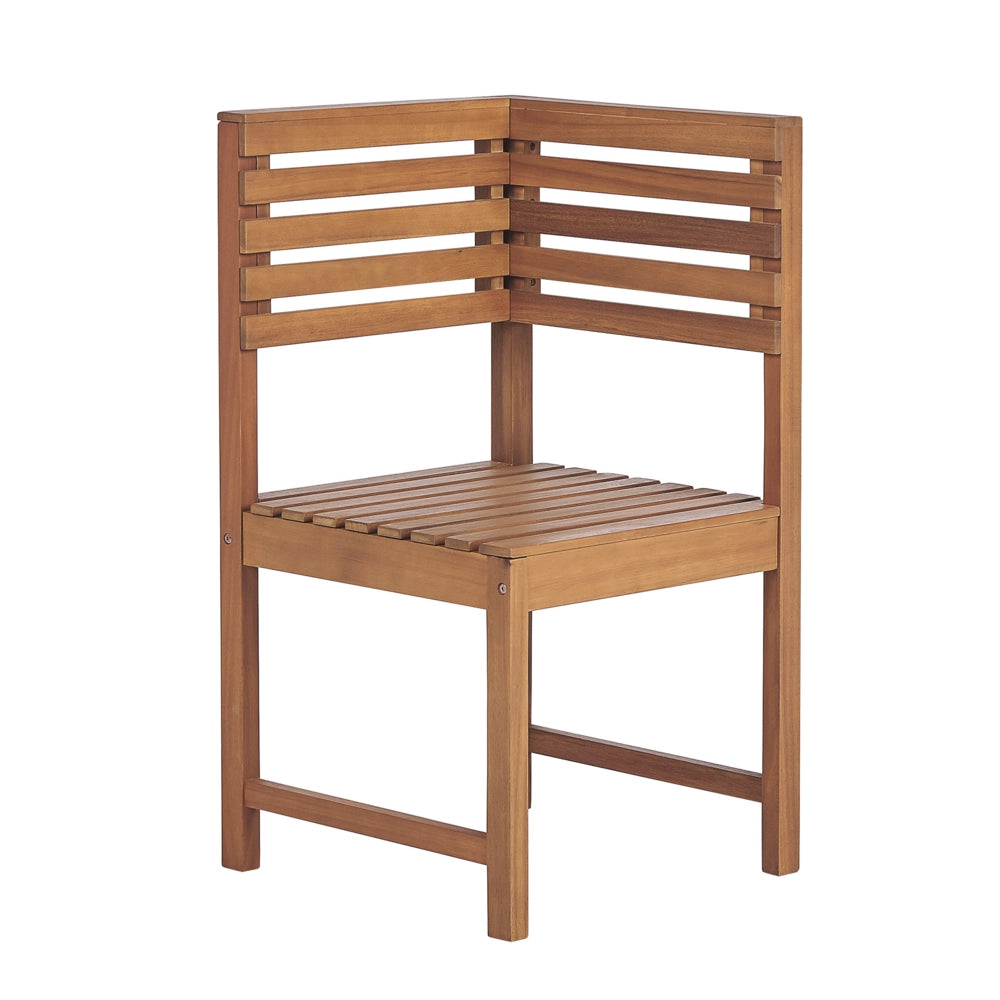 Mobili da balcone modulari 1 posto Sezione Angolare Legno di Acacia Sedia