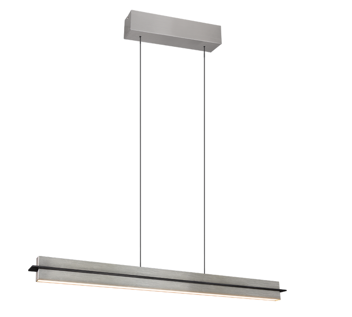 Lampada a sospensione LED, metallo, acciaio, L 95 cm, Emerson