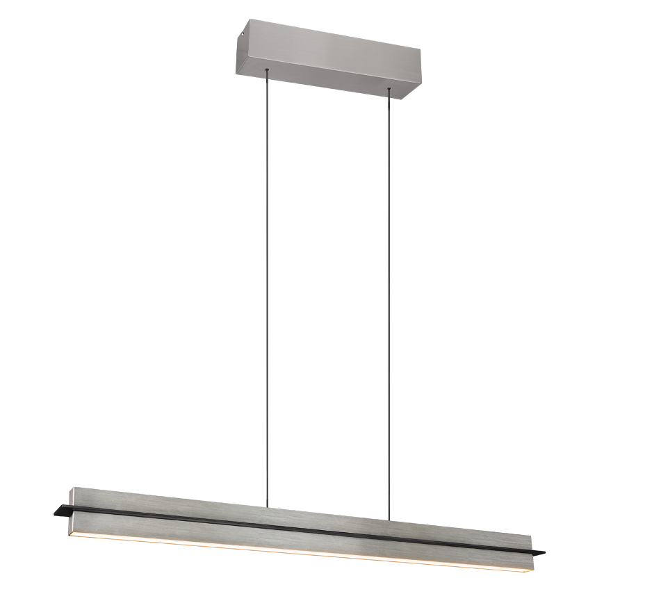 Lampada a sospensione LED, metallo, acciaio, L 95 cm, Emerson