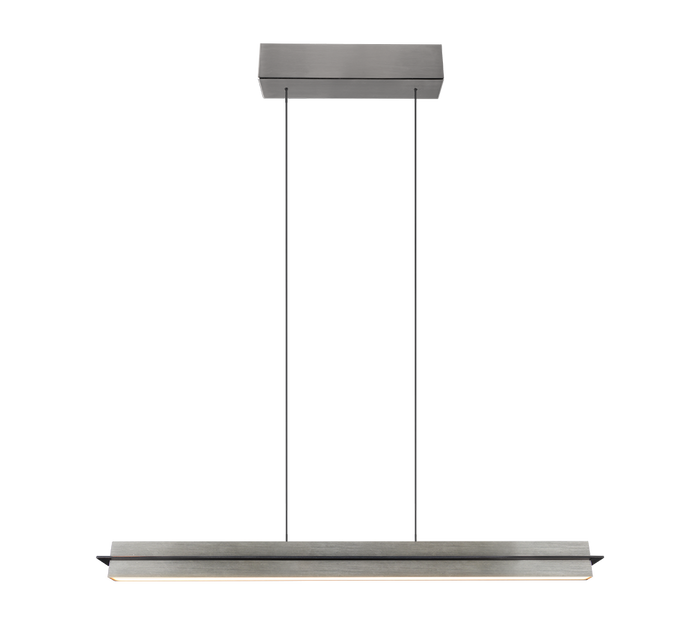 Lampada a sospensione LED, metallo, acciaio, L 95 cm, Emerson