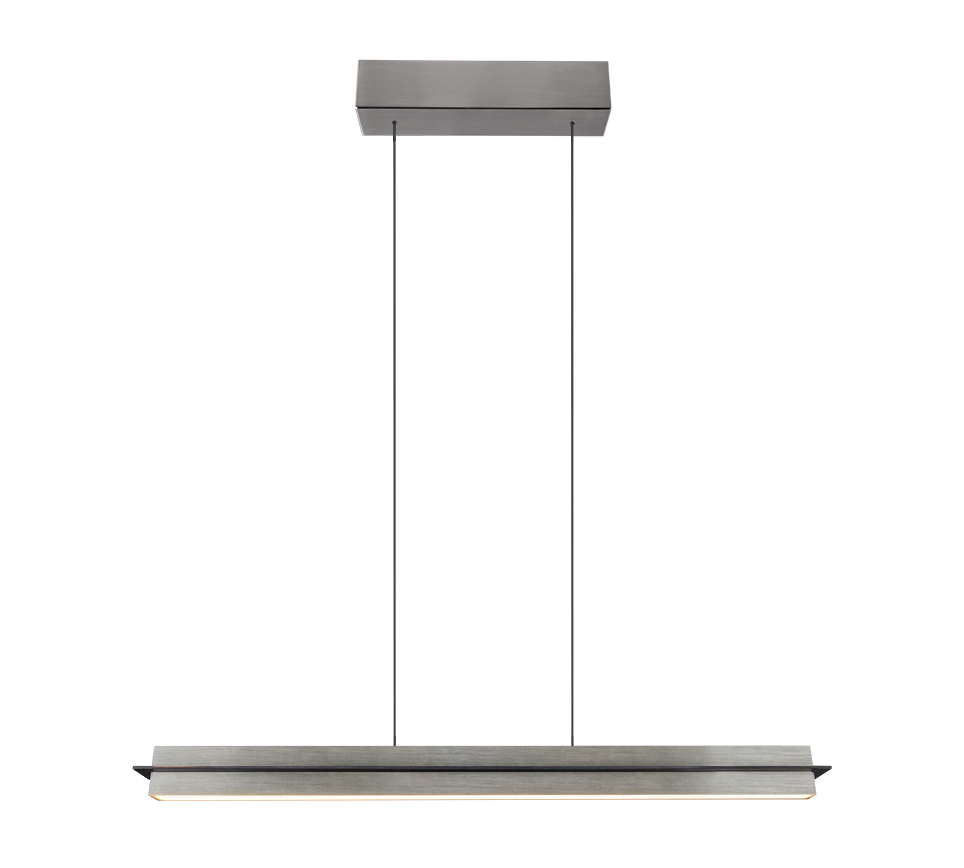 Lampada a sospensione LED, metallo, acciaio, L 95 cm, Emerson