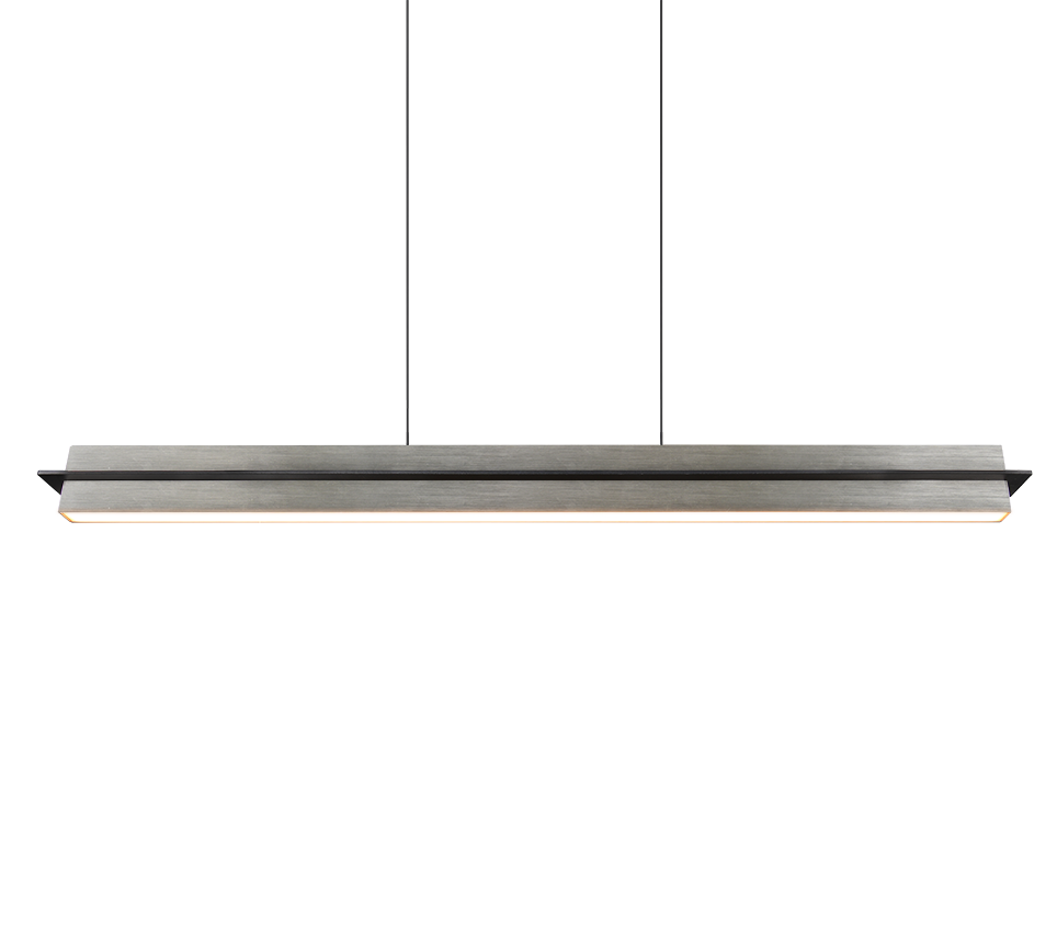 Lampada a sospensione LED, metallo, acciaio, L 95 cm, Emerson