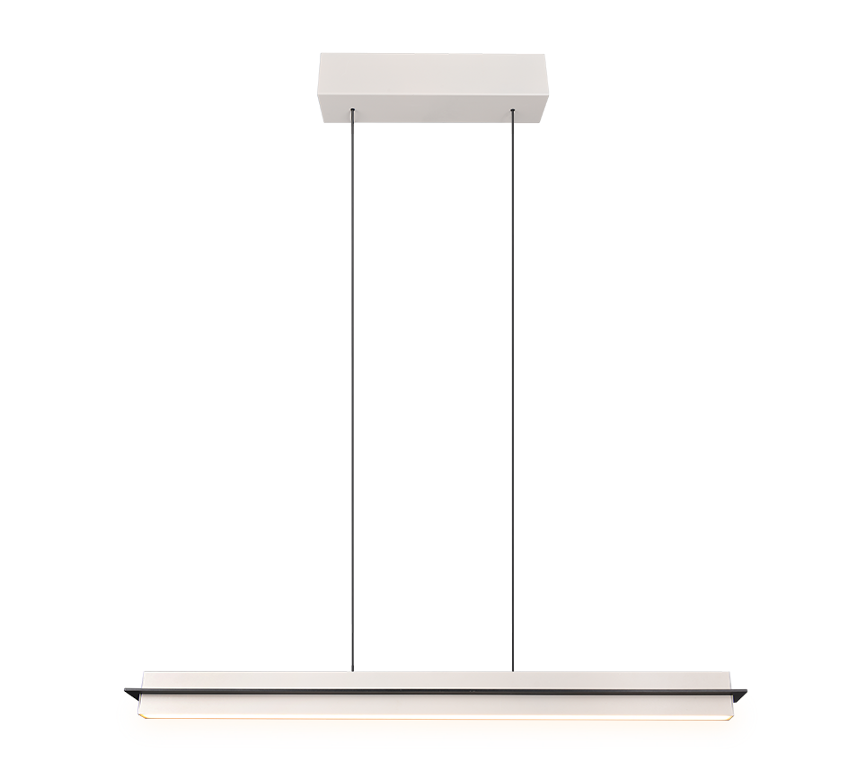 Lampada a sospensione LED, metallo, grigio caldo, L 95 cm, Emerson