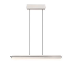 Lampada a sospensione LED, metallo, grigio caldo, L 95 cm, Emerson