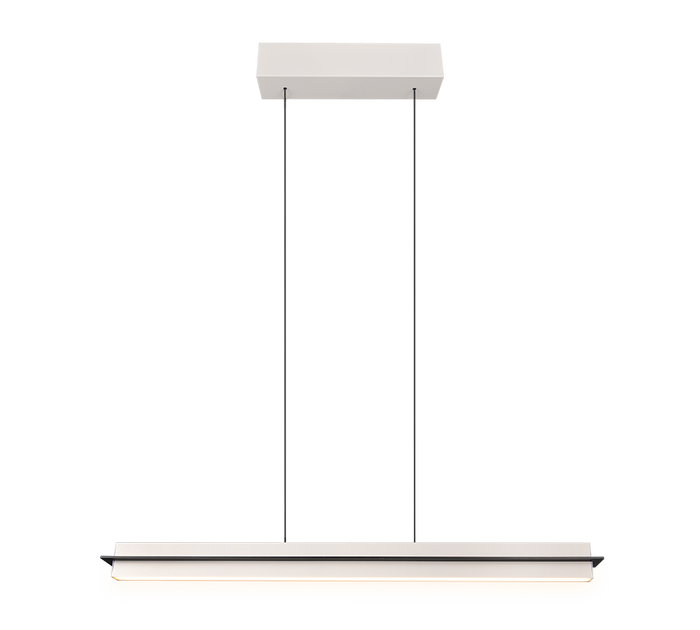 Lampada a sospensione LED, metallo, grigio caldo, L 95 cm, Emerson