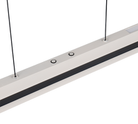 Lampada a sospensione LED, metallo, grigio caldo, L 95 cm, Emerson