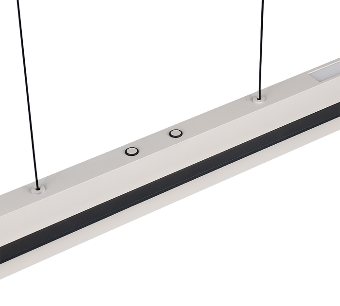 Lampada a sospensione LED, metallo, grigio caldo, L 95 cm, Emerson